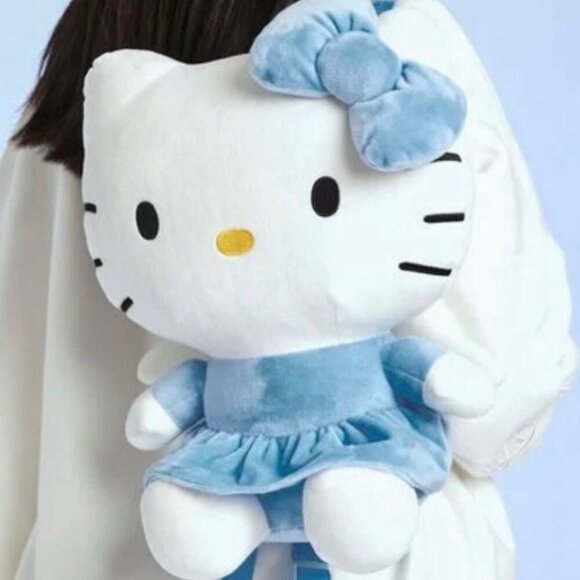 Forever 21 Hello Kitty Plush Backpack Blue And white - Picture 2 of 2